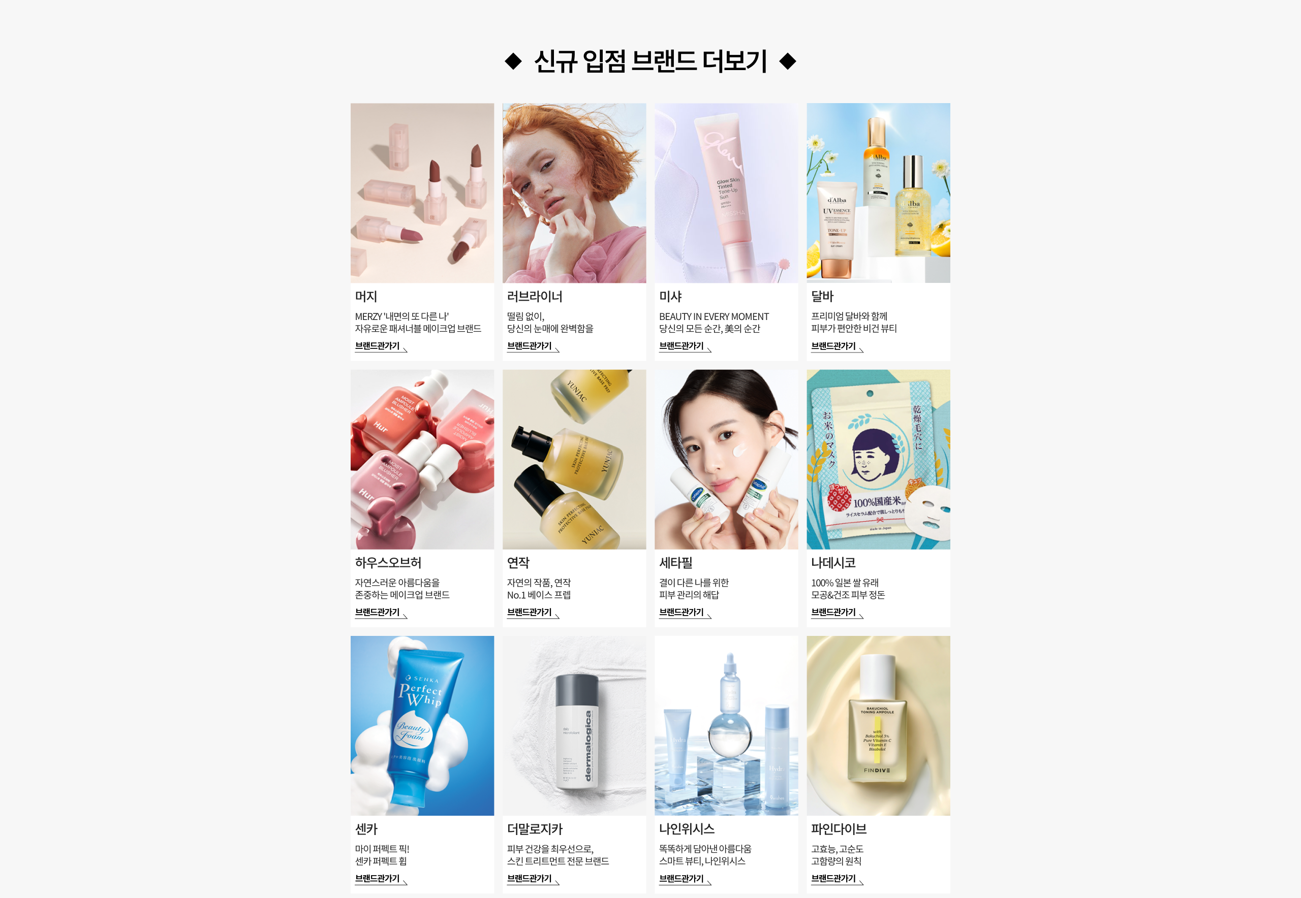 신규 입점 브랜드 더보기